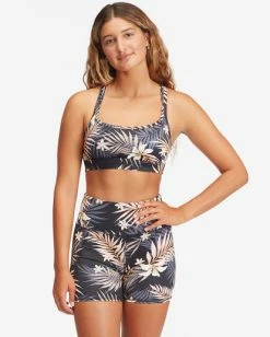 BILLABONG Safari Nights Strappy Sports Bra BLACK PEBBLE 9 BILLABONG Safari Nights Strappy Sports Bra BLACK PEBBLE -Women Clothing Shop abjbr00101 billabongw bpb frt9
