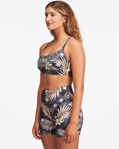 BILLABONG Safari Nights Strappy Sports Bra BLACK PEBBLE 5 BILLABONG Safari Nights Strappy Sports Bra BLACK PEBBLE - Image 5