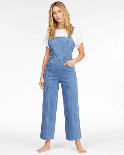 BILLABONG Wrangler Western Sun Jumpsuit BLUE RINSE 3 BILLABONG Wrangler Western Sun Jumpsuit BLUE RINSE - Image 3