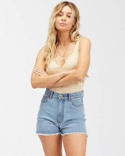BILLABONG So Cheeky High-Waist Denim Shorts SWEET BLUE