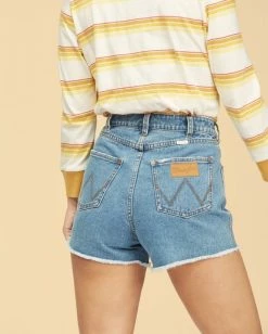 BILLABONG Wrangler Showdown Denim Short BLUE SURF -Women Clothing Shop abjds00114 billabongw bycw dtl1