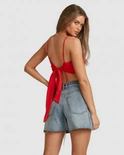 BILLABONG Steph Denim Short BLUE WASH -Women Clothing Shop abjds00119 billabongw uws bck1