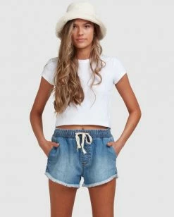 BILLABONG Coast Line Denim Shorts BLUE HAZE