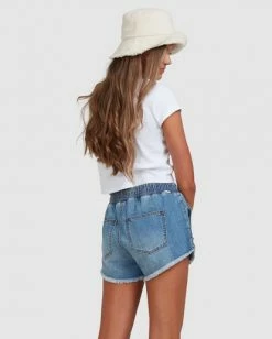 BILLABONG Coast Line Denim Shorts BLUE HAZE -Women Clothing Shop abjds00124 billabongw bn4 sd2