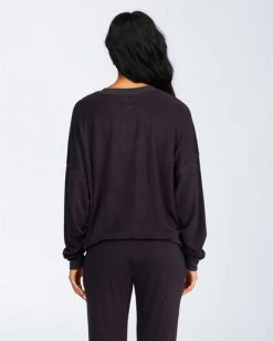 BILLABONG Stayin In Fleece OFF BLACK -Women Clothing Shop abjft00113 billabongw ofb bck1