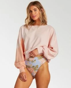 BILLABONG Lazy Way Pullover Sweatshirt ICE BLUE -Women Clothing Shop abjft00135 billabongw tpe sd1