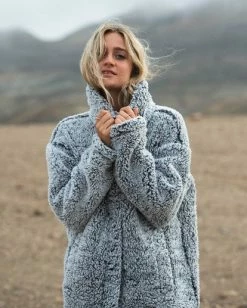 BILLABONG Cozy Days Sherpa Fleece Jacket ATHLETIC GREY