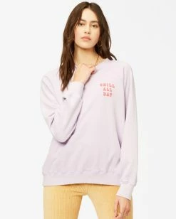 BILLABONG Keep Tryin' Crewneck Sweatshirt OLIVE MOSS 11 BILLABONG Keep Tryin' Crewneck Sweatshirt OLIVE MOSS -Women Clothing Shop abjft00165 billabongw lul frt1