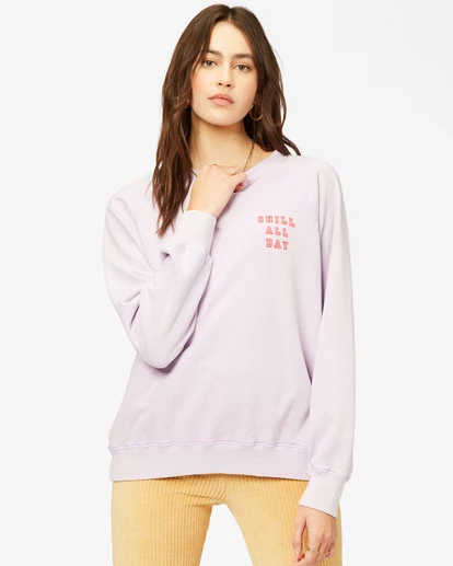 BILLABONG Keep Tryin' Crewneck Sweatshirt OLIVE MOSS 3 BILLABONG Keep Tryin' Crewneck Sweatshirt OLIVE MOSS - Image 3