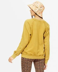 BILLABONG Keep Tryin' Crewneck Sweatshirt OLIVE MOSS 17 BILLABONG Keep Tryin' Crewneck Sweatshirt OLIVE MOSS -Women Clothing Shop abjft00165 billabongw oiv bck1