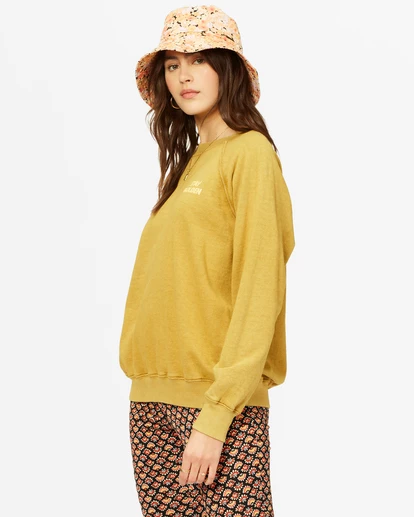 BILLABONG Keep Tryin' Crewneck Sweatshirt OLIVE MOSS 8 BILLABONG Keep Tryin' Crewneck Sweatshirt OLIVE MOSS - Image 8