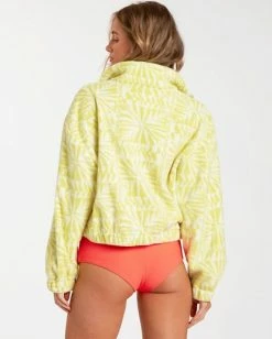 BILLABONG Cheeko Fleece LEMON ZEST -Women Clothing Shop abjft00172 billabongw lmz bck1
