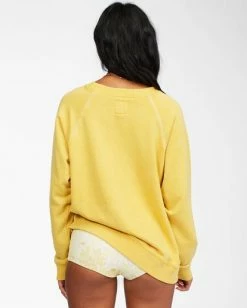 BILLABONG Salt And Sand Sweatshirt Sunflower CACTUS -Women Clothing Shop abjft00176 billabongw snf bck1