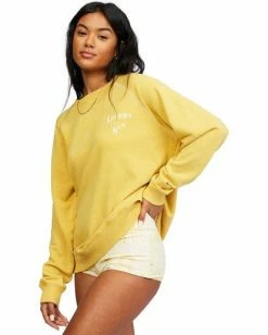 BILLABONG Salt And Sand Sweatshirt Sunflower CACTUS -Women Clothing Shop abjft00176 billabongw snf sd2