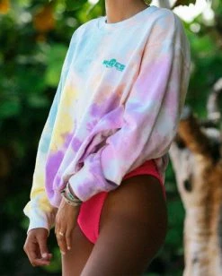 BILLABONG Ideal Crewneck Sweatshirt ANTIQUE WHITE -Women Clothing Shop abjft00178 billabongl mul frt1