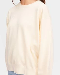 BILLABONG Ideal Crewneck Sweatshirt ANTIQUE WHITE -Women Clothing Shop abjft00178 billabongw anw dtl1