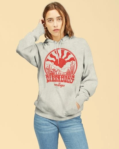 BILLABONG Wrangler Keep It Classic Hoodie CLASSIC RED 2 BILLABONG Wrangler Keep It Classic Hoodie CLASSIC RED - Image 2
