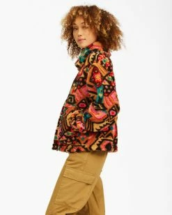 BILLABONG Always Cozy 2 Teddy Bear Zip-Up Jacket ANIMAL -Women Clothing Shop abjft00201 billabongw eme sd1