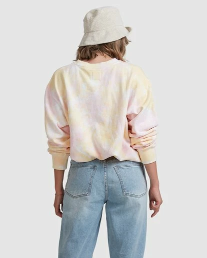 BILLABONG Tie Dye Sweatshirt PINK 4 BILLABONG Tie Dye Sweatshirt PINK - Image 4