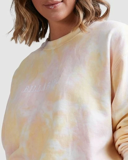 BILLABONG Tie Dye Sweatshirt PINK 5 BILLABONG Tie Dye Sweatshirt PINK - Image 5