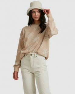 BILLABONG Tilted Palm Sweater BEIGE