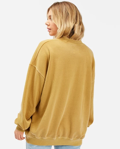 BILLABONG Ride In Oversized Crewneck Sweatshirt SALT CRYSTAL 5 BILLABONG Ride In Oversized Crewneck Sweatshirt SALT CRYSTAL - Image 5