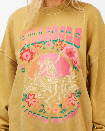 BILLABONG Ride In Oversized Crewneck Sweatshirt SALT CRYSTAL 6 BILLABONG Ride In Oversized Crewneck Sweatshirt SALT CRYSTAL - Image 6