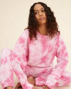 BILLABONG After Surf Tie-Dyed Crewneck Sweatshirt EMERALD