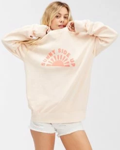 BILLABONG Kissed By The Sun Crewneck Sweatshirt SALT CRYSTAL -Women Clothing Shop abjft00279 billabongw jpe frt1
