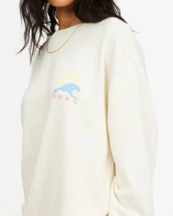 BILLABONG Kissed By The Sun Crewneck Sweatshirt SALT CRYSTAL -Women Clothing Shop abjft00279 billabongw scs dtl1