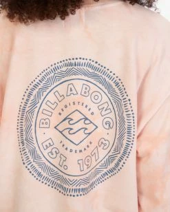 BILLABONG Tie-Dye Vibes Crewneck Sweatshirt SOFT PINK 11 BILLABONG Tie-Dye Vibes Crewneck Sweatshirt SOFT PINK -Women Clothing Shop abjft00285 billabongw mdd0 dtl2