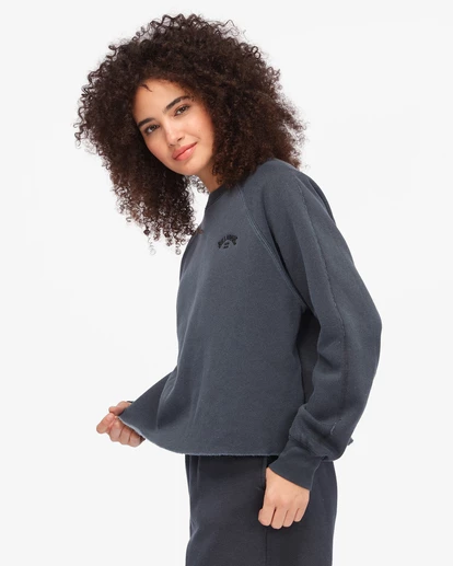 BILLABONG Shore Waves Crewneck Sweatshirt OFF BLACK 2 BILLABONG Shore Waves Crewneck Sweatshirt OFF BLACK - Image 2