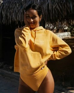 BILLABONG Morning Surf Pullover Graphic Hoodie PINK LADY