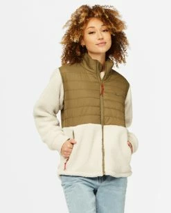 BILLABONG A/Div Campside Zip-Up Jacket SAGE 7 BILLABONG A/Div Campside Zip-Up Jacket SAGE -Women Clothing Shop abjjk00126 billabongw sag frt1