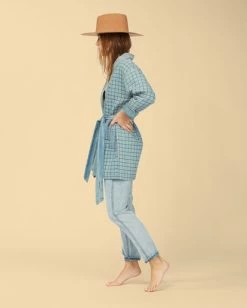 BILLABONG Wrangler Down To Earth Jacket DENIM BLUE -Women Clothing Shop abjjk00133 billabongw dnb sd1