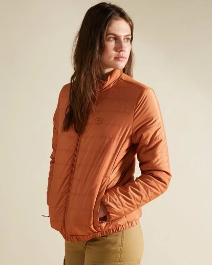 BILLABONG A/Div Transport Lite Zip-Up Puffer Jacket TOFFEE 2 BILLABONG A/Div Transport Lite Zip-Up Puffer Jacket TOFFEE - Image 2