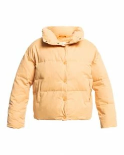 BILLABONG Good Friends Button-Up Puffer Jacket AMBER YELLOW -Women Clothing Shop abjjk00145 billabongv nha0 frt1