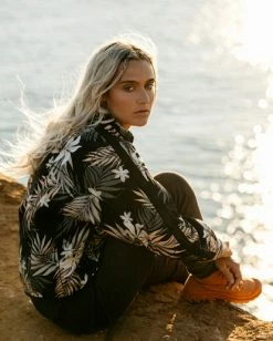 BILLABONG Jungle Zip-Up Bomber Jacket OFF BLACK