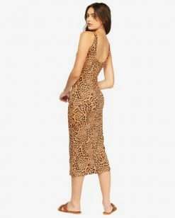 BILLABONG Warm Waves Midi Dress ANIMAL -Women Clothing Shop abjkd00124 billabongw ani bck1
