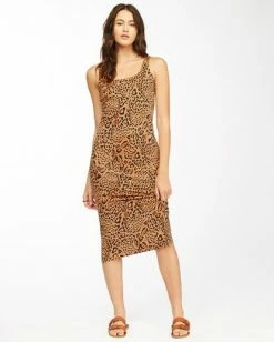 BILLABONG Warm Waves Midi Dress ANIMAL