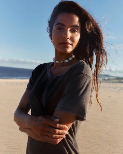 BILLABONG Summer Longline Knit Dress OFF BLACK 2 BILLABONG Summer Longline Knit Dress OFF BLACK - Image 2