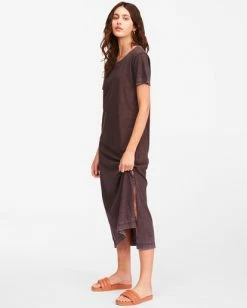 BILLABONG Summer Longline Knit Dress OFF BLACK 7 BILLABONG Summer Longline Knit Dress OFF BLACK -Women Clothing Shop abjkd00139 billabongw ofb frt1
