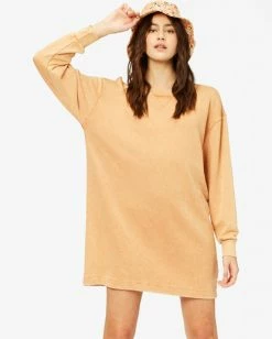 BILLABONG Sandy Dreams Sweatshirt Dress SANDSTONE
