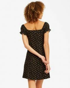 BILLABONG Forever Flirty Sweetheart Mini Dress BLACK -Women Clothing Shop abjkd00155 billabongw blk bck1