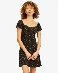 BILLABONG Forever Flirty Sweetheart Mini Dress BLACK
