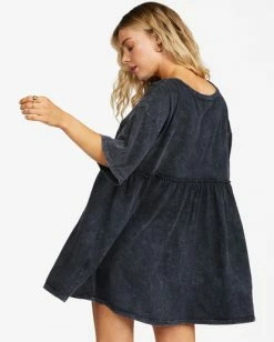 BILLABONG Still Dreaming Babydoll T-Shirt Dress OFF BLACK 5 BILLABONG Still Dreaming Babydoll T-Shirt Dress OFF BLACK -Women Clothing Shop abjkd00164 billabongw ofb bck1