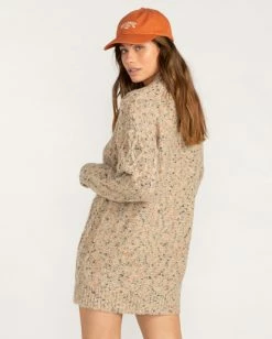 BILLABONG Country Side Knit Dress ANTIQUE WHITE -Women Clothing Shop abjkd00172 billabongw anw bck1