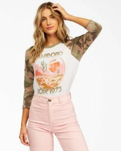 BILLABONG Ride Alone T-Shirt TROOPER -Women Clothing Shop abjkt00107 billabongw top frt1