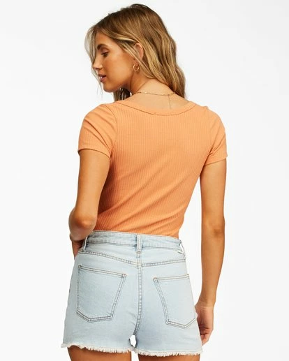 BILLABONG Little Buttons Henley Top BLACK MULTI 6 BILLABONG Little Buttons Henley Top BLACK MULTI - Image 6