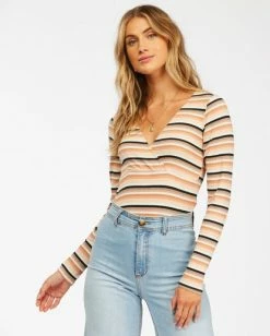 BILLABONG Taking Time Knit Top BLACK MULTI